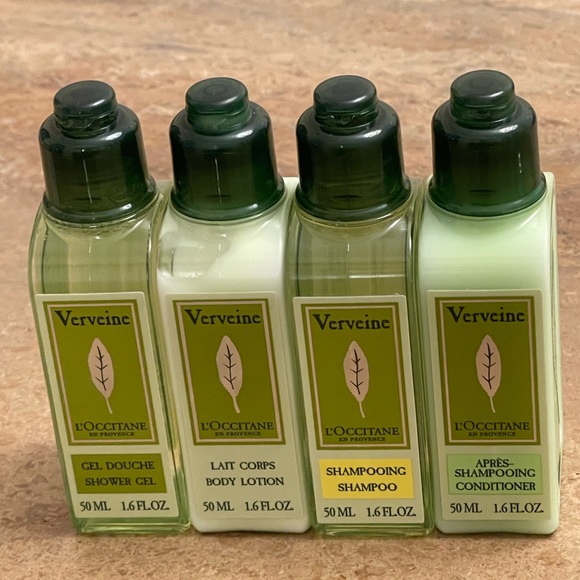 L’Occitans Verveine & Agrumes 
Shower Gel
Shampoo
Conditioner
Lotion  
Set of 4 - Picture 1 of 2